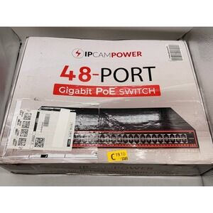 IPCamPower 48 Port Gigabit PoE Switch IPCP 48G3G AT1 400W Total PoE